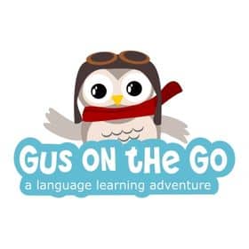 Gus on the Go logo. This app is great for teaching kids a foreign language!