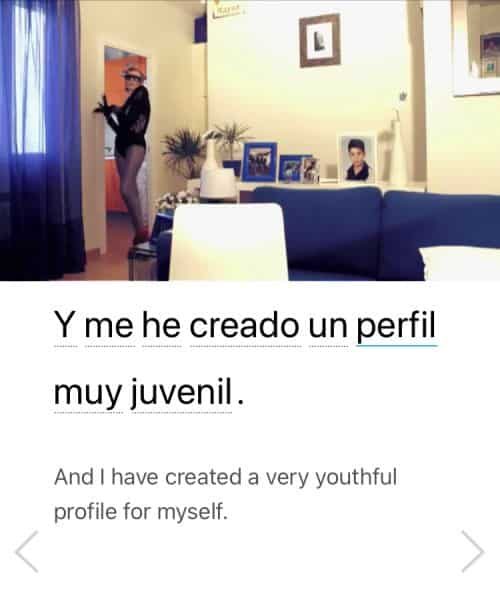 You can see a video transcription and translation of each FluentU video
