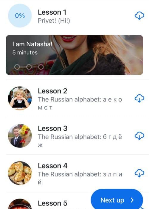busuu russian lesson