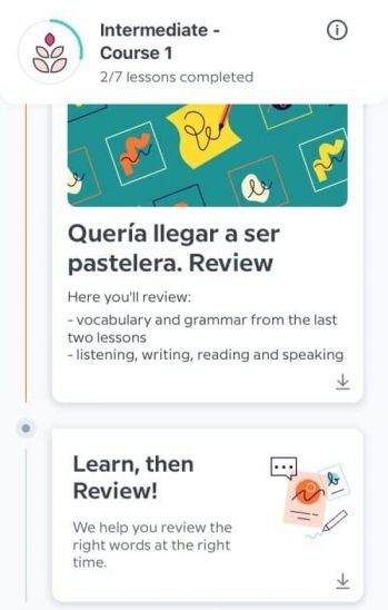 babbel review lesson structure