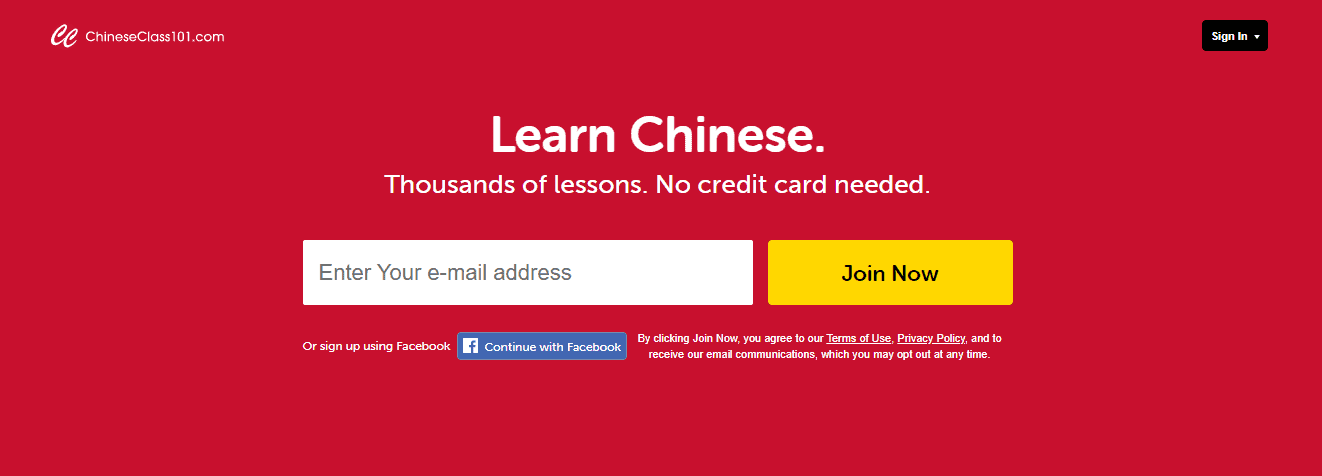 ChineseClass101 app homepage