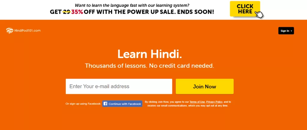hindipod101 homepage