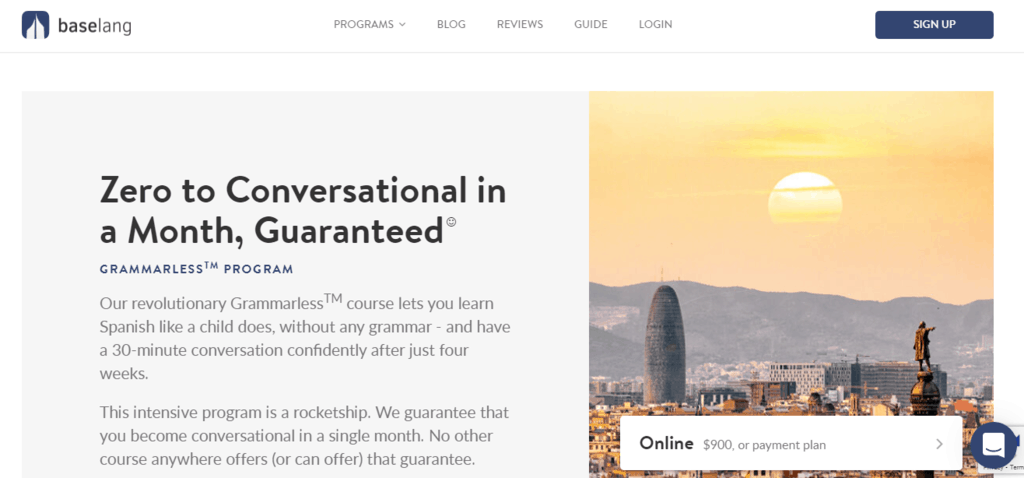 Baselang Spanish School Homepage