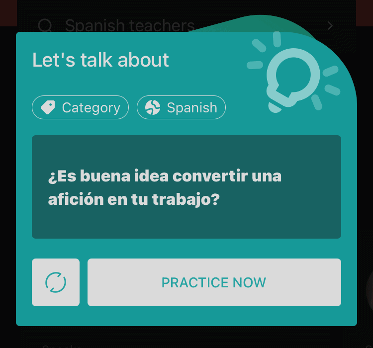 italki practice activity screenshot