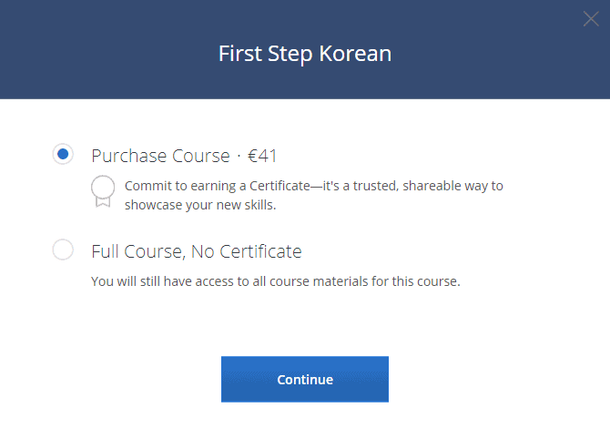 Coursera paid vs free courses
