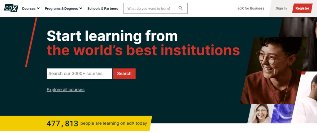 EdX Homepage