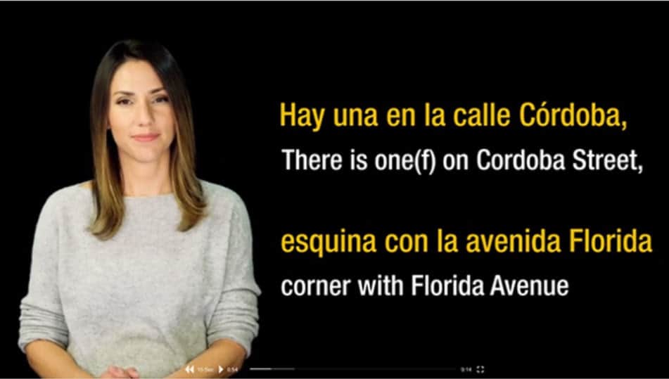 A screenshot of the Fluenz Spanish course