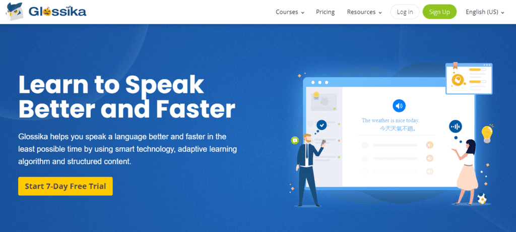 Glossika homepage
