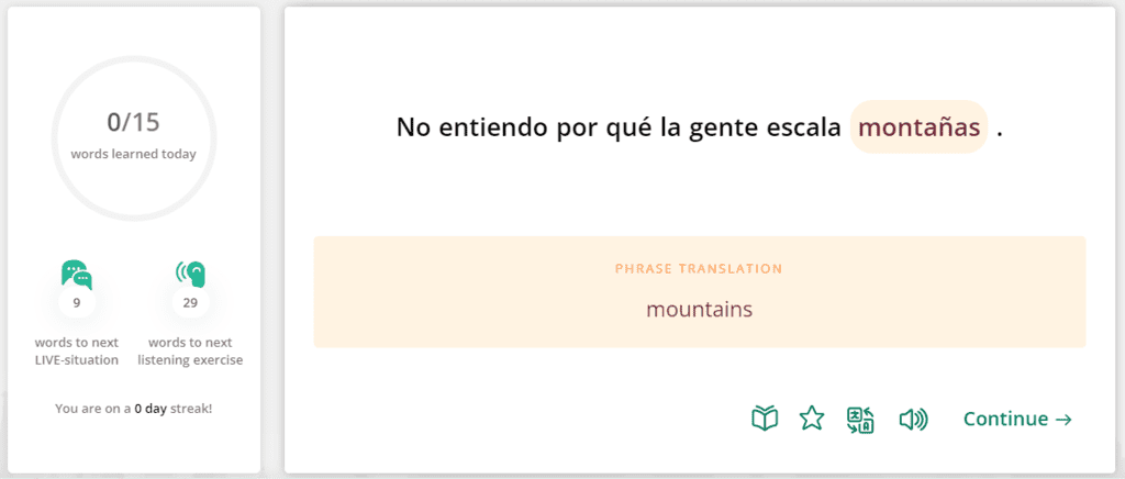 Speakly App Vocabulary Practice