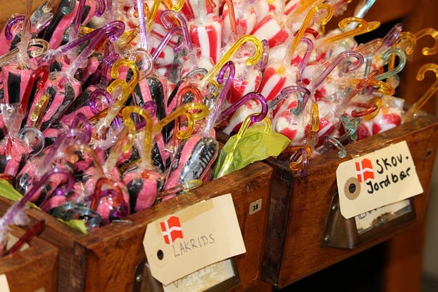 Danish language on candy