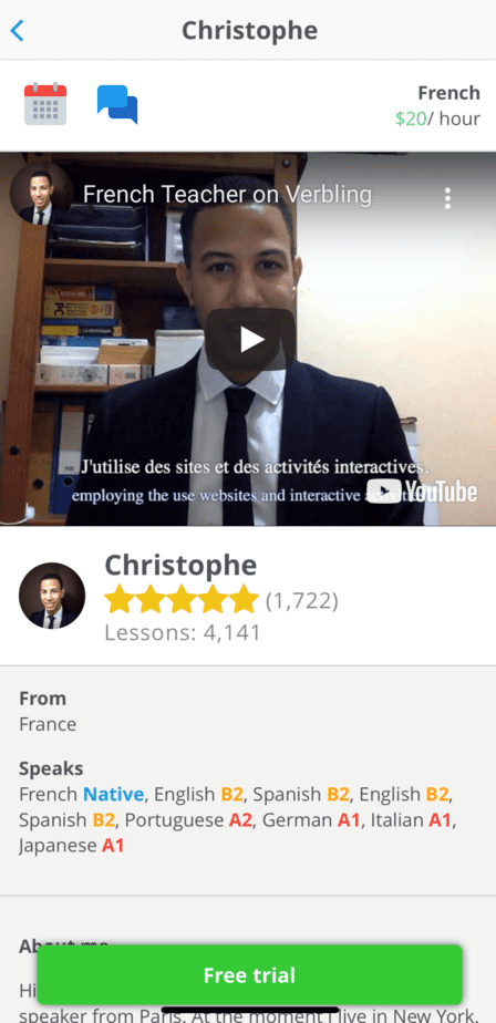 verbling teacher