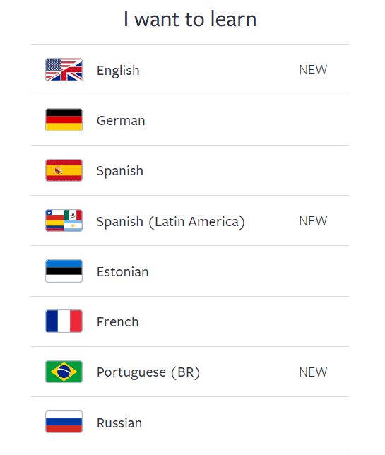 lingvist languages