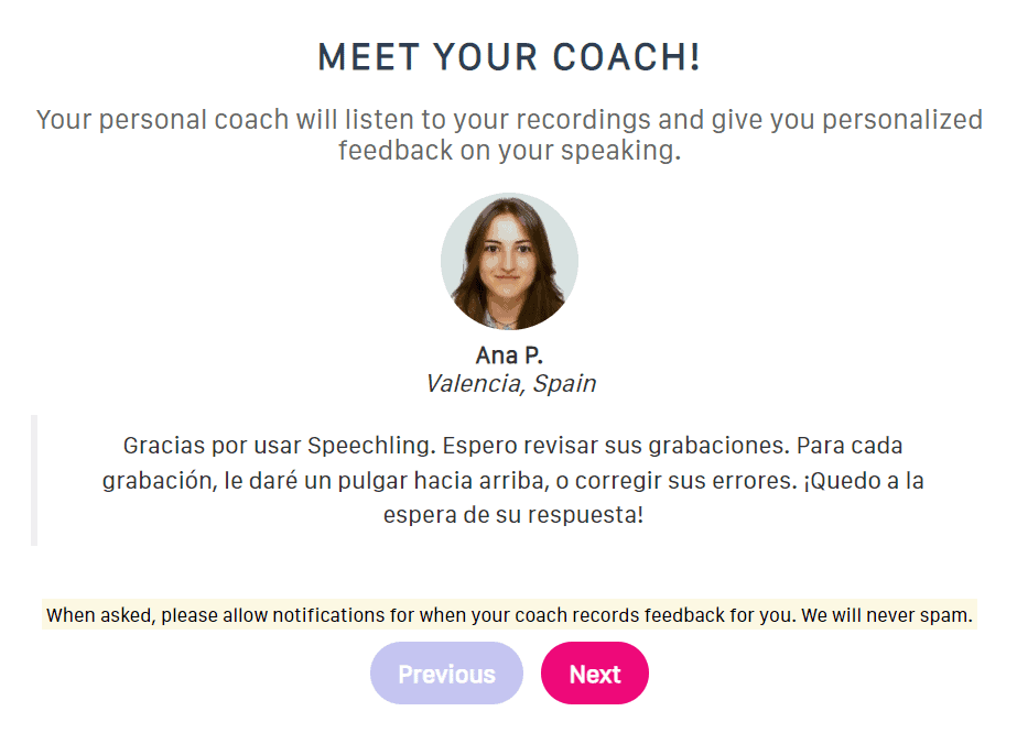 speechling coach