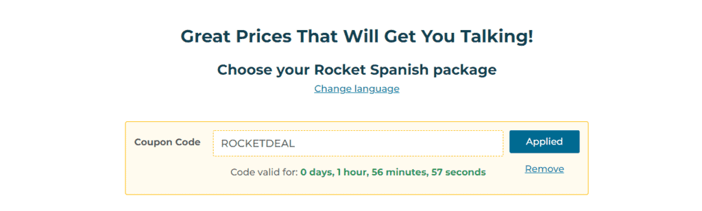 rocket spanish discount