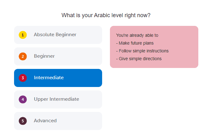 arabicpod101 levels