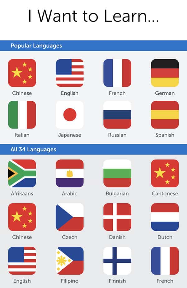 innovative languages available