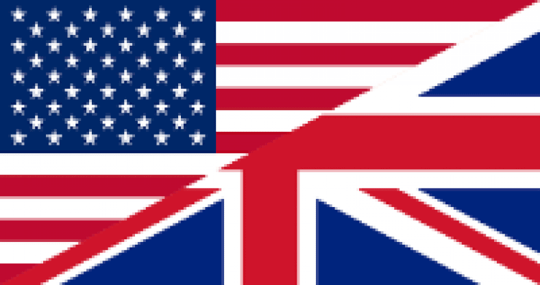 american and british flag