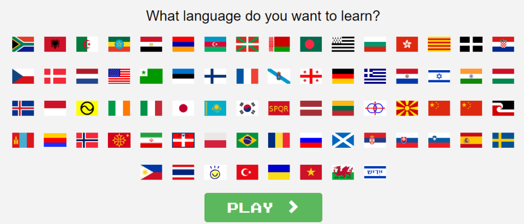 clozemaster languages