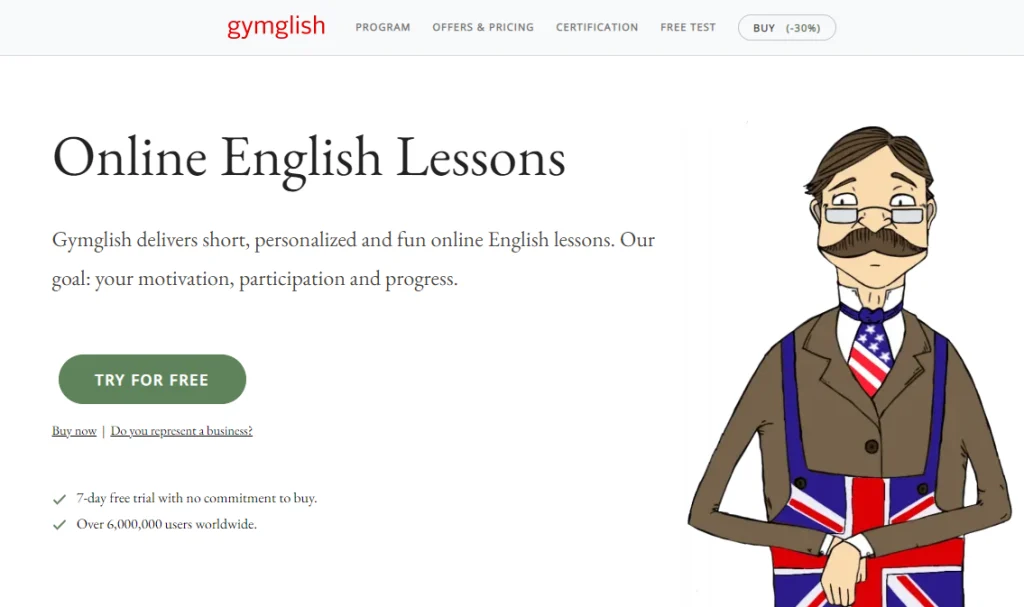 gymglish homepage