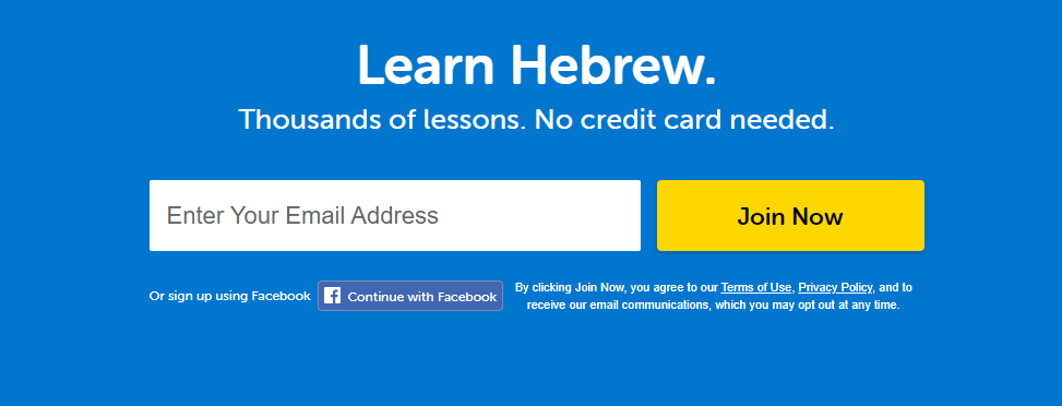 HebrewPod101 homepage