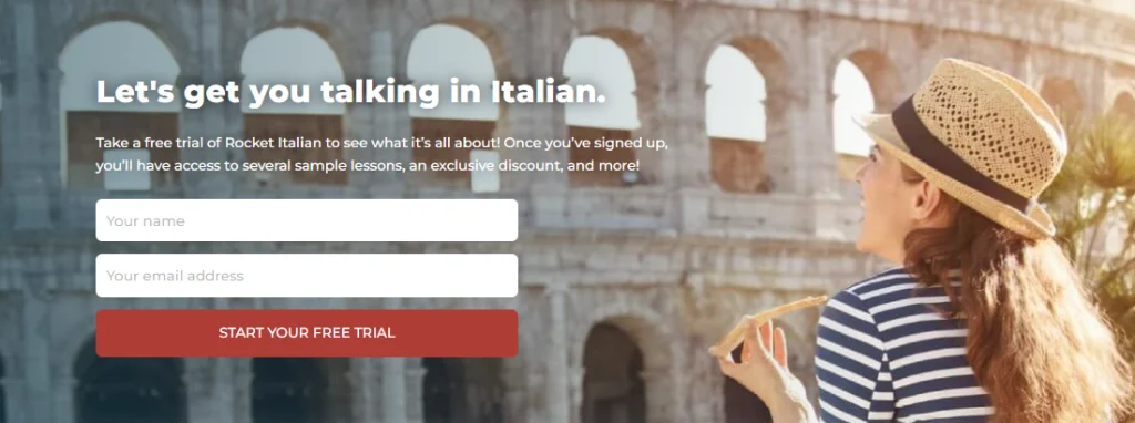 Rocket Italian Homepage