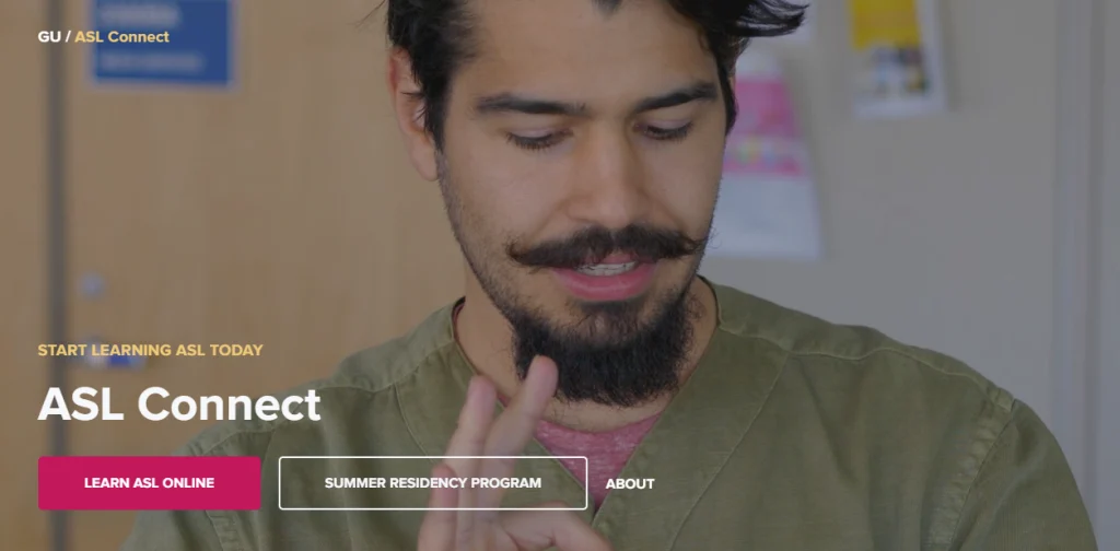ASL Connect homepage