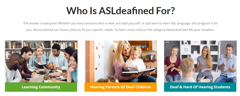 ASL Deafined homepage