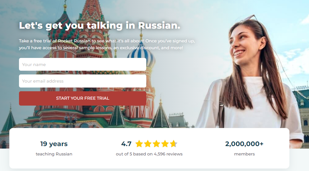 Rocket Russian homepage