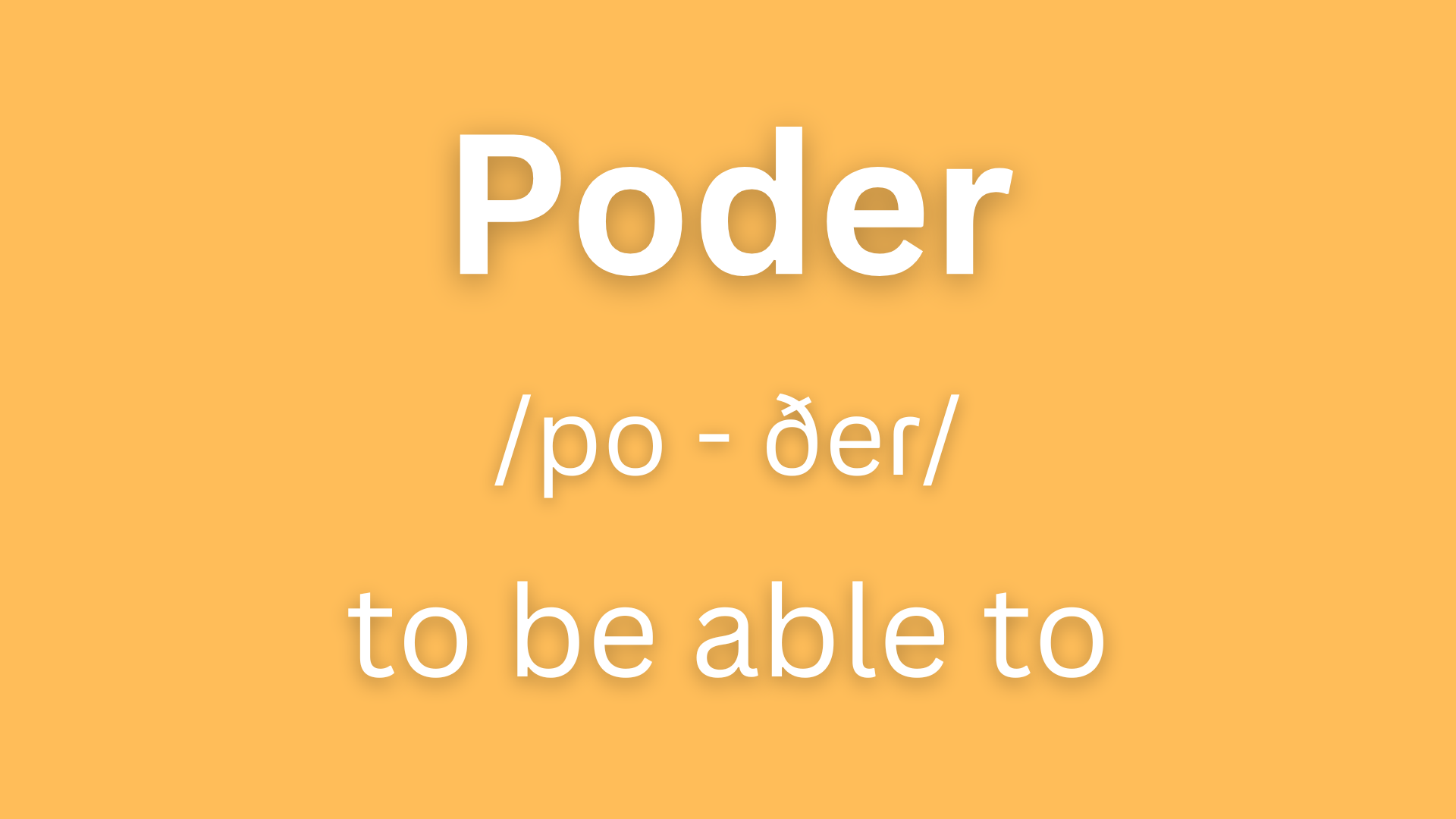 Poder conjugation