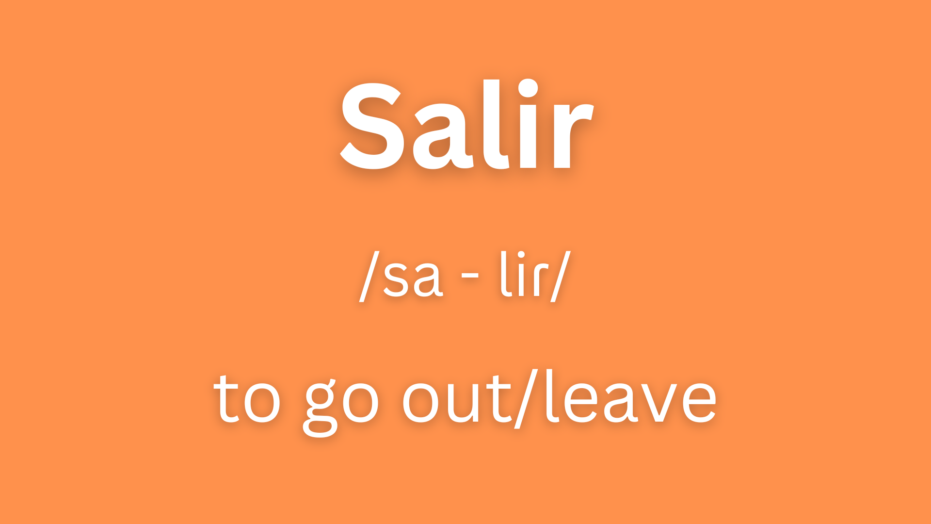 Salir Conjugation | How to Conjugate Salir in Spanish