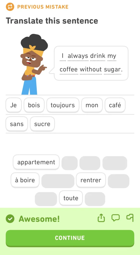Duolingo lesson