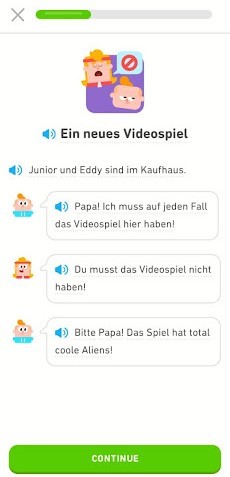 Duolingo German lesson