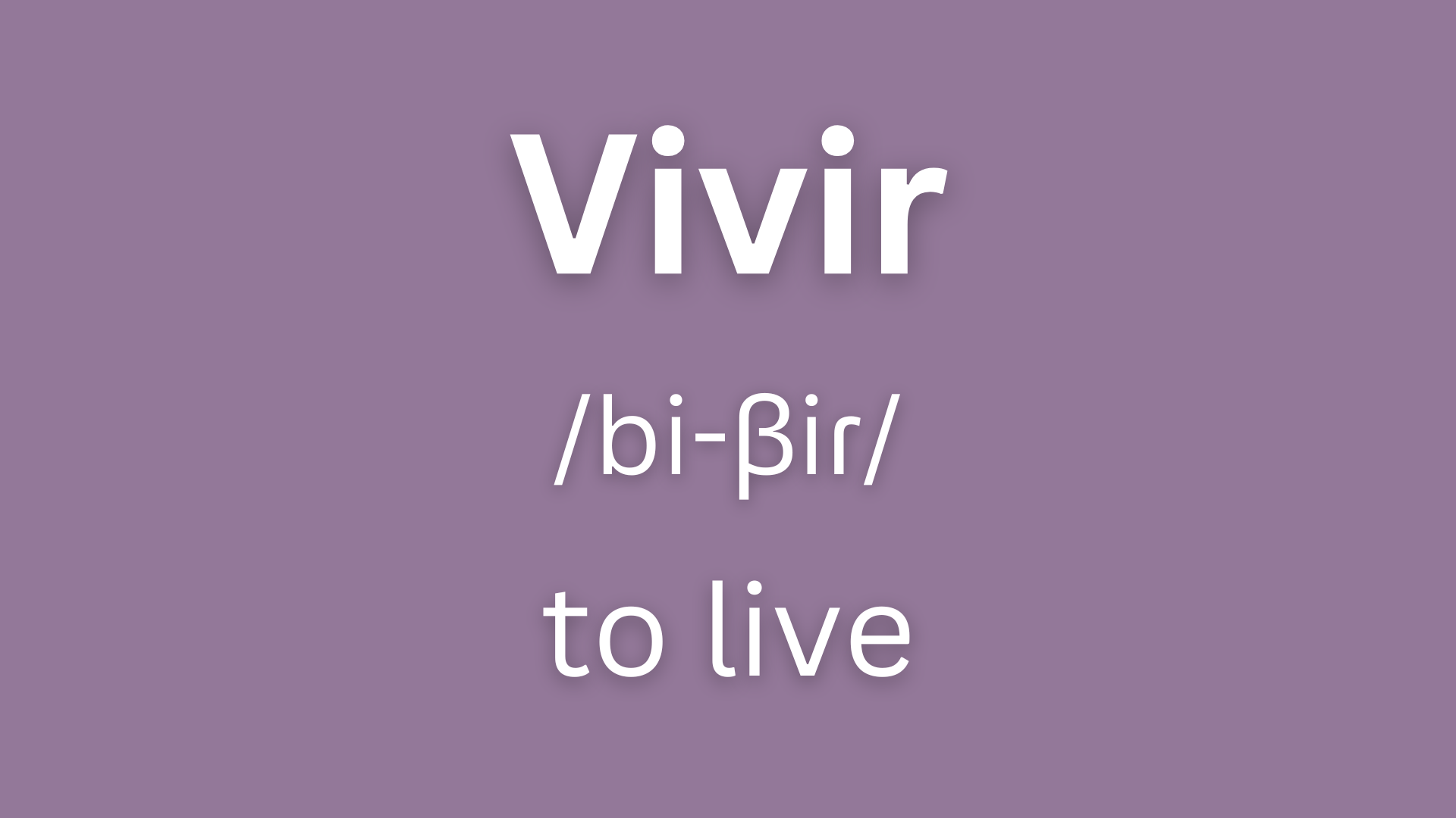 Vivir conjugation