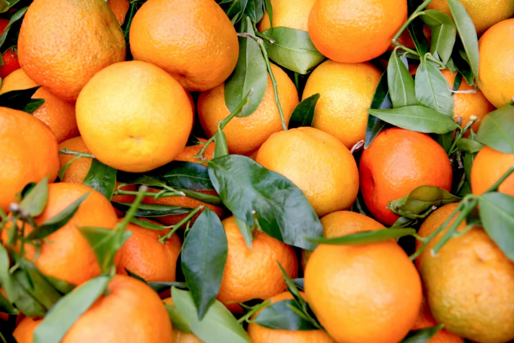 A bunch of oranges