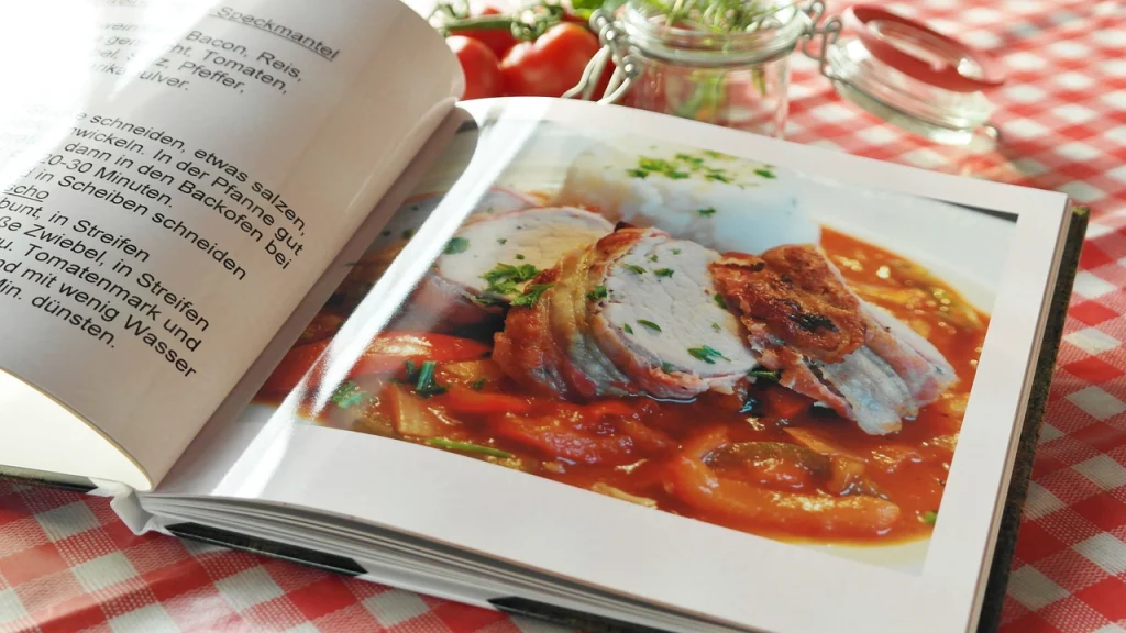 This is an image of a German cookbook.